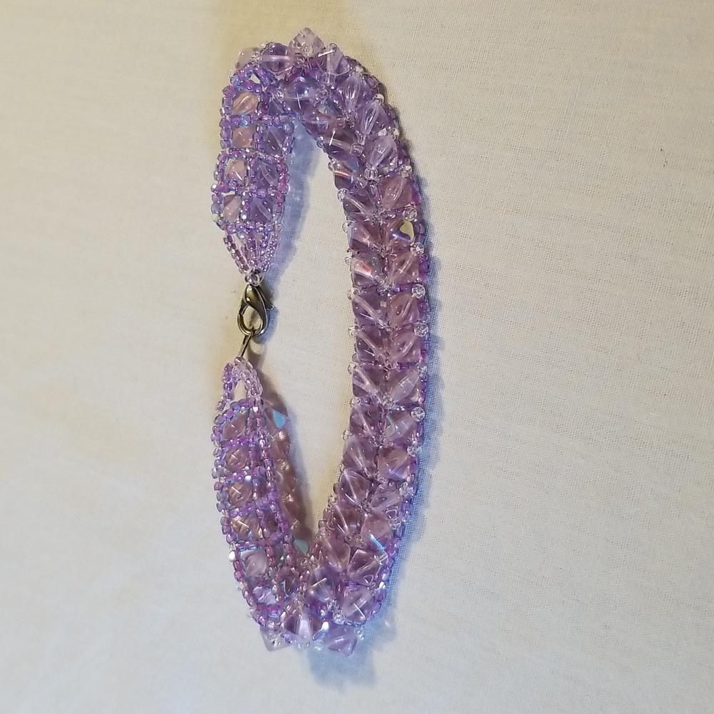 Handmade Purple Beaded Bracelet